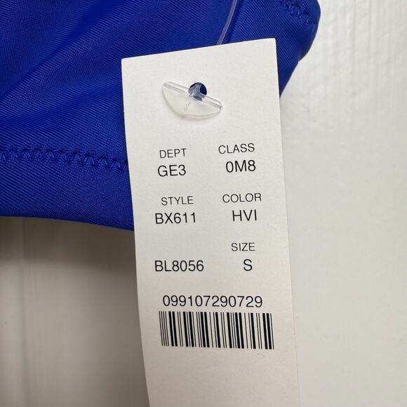 J Crew Heritage Scoop Neck Bikini Top Harbor View Blue Minimal Swim Pool NWT - Picture 3 of 5